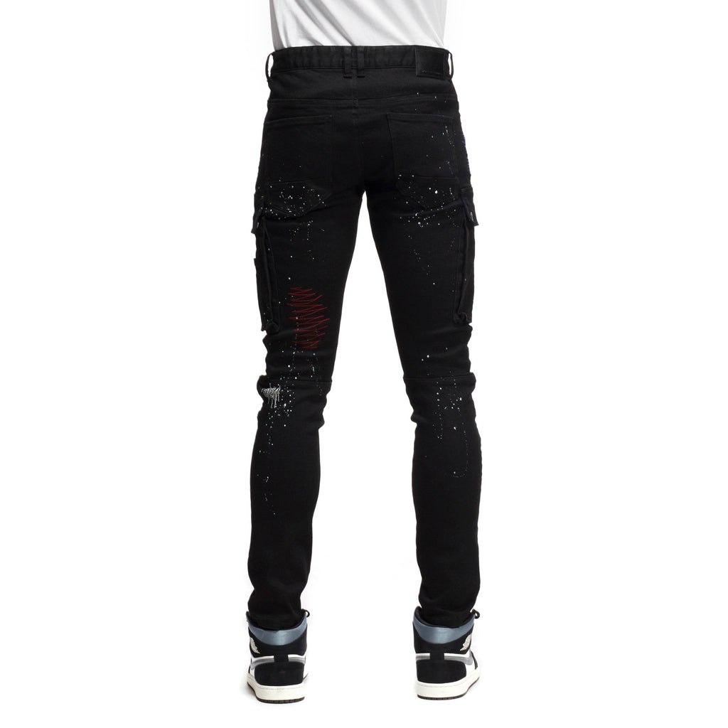 Smoke Rise Rip & Repair Cargo Pants - Black OG