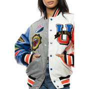 Smoke Rise All Star Varsity Jacket - Royal White