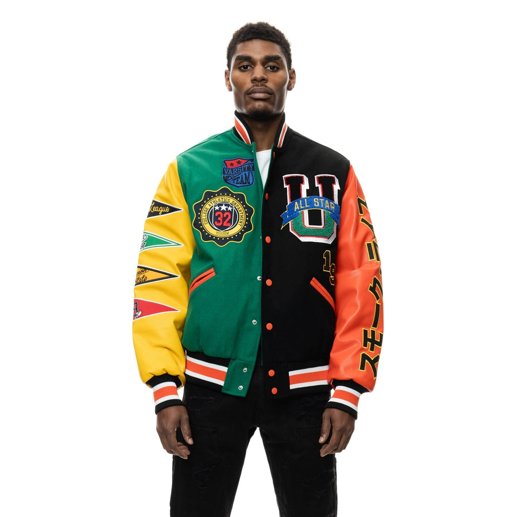 Smoke Rise All Star Varsity Jacket - Green