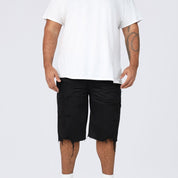 Big and Tall - Rip & Repair Jean Shorts - Jet Black