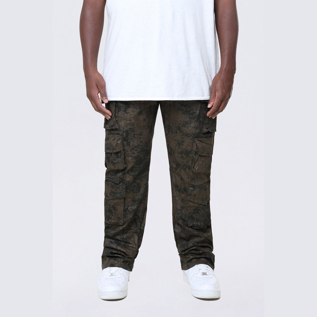 Smoke Rise Big and Tall Big and Tall - Utility Metallic Print Twill Pants - Hawthorne