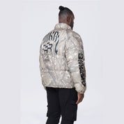 Smoke Rise Big and Tall Big and Tall - Printed Puffer Jacket - Khaki Hunting Camo