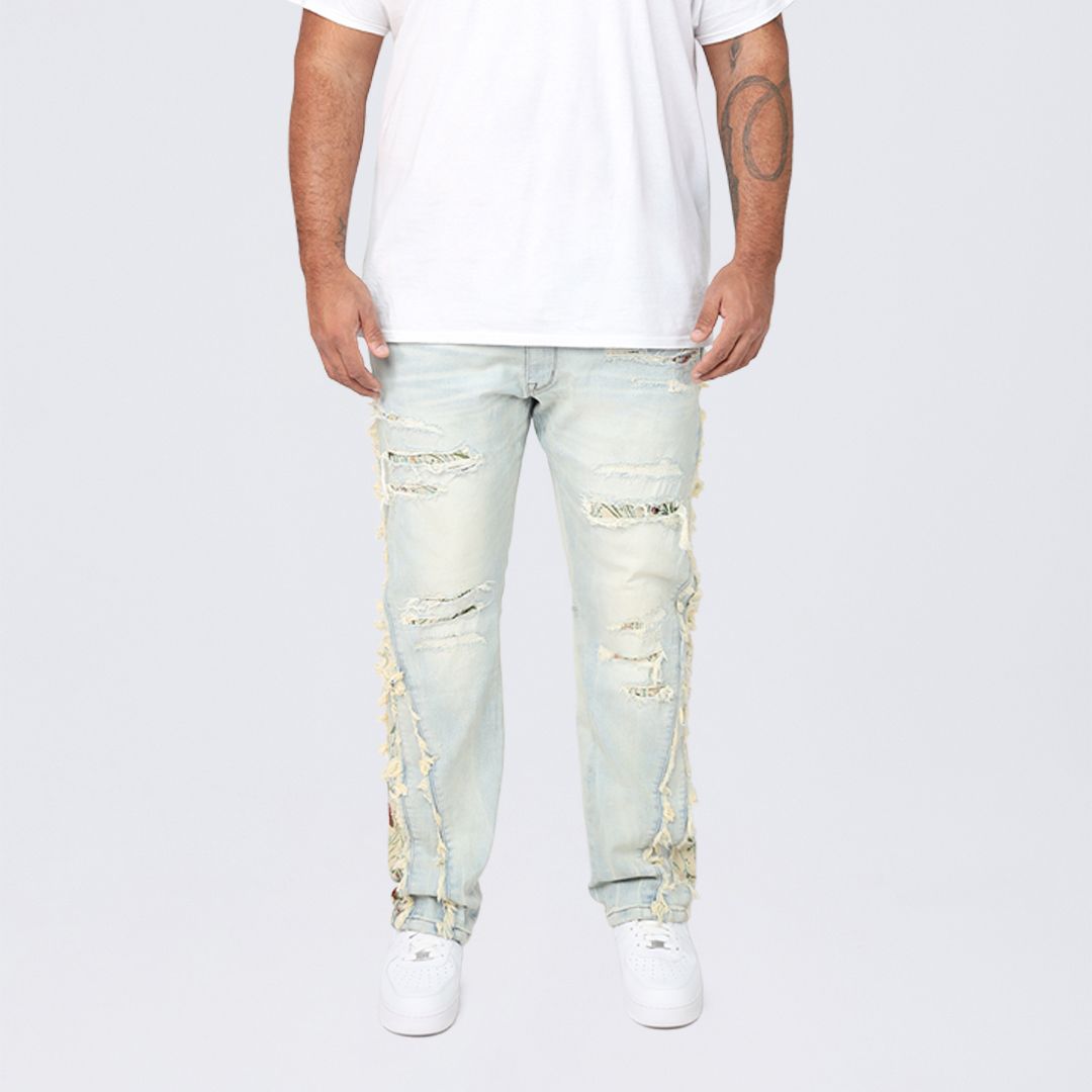 Big and Tall - Straight Tapestry Embroidered Jeans