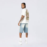 Skater Tapestry Jean Shorts