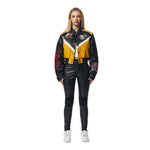 Vegan Leather Racing Bomber Jacket