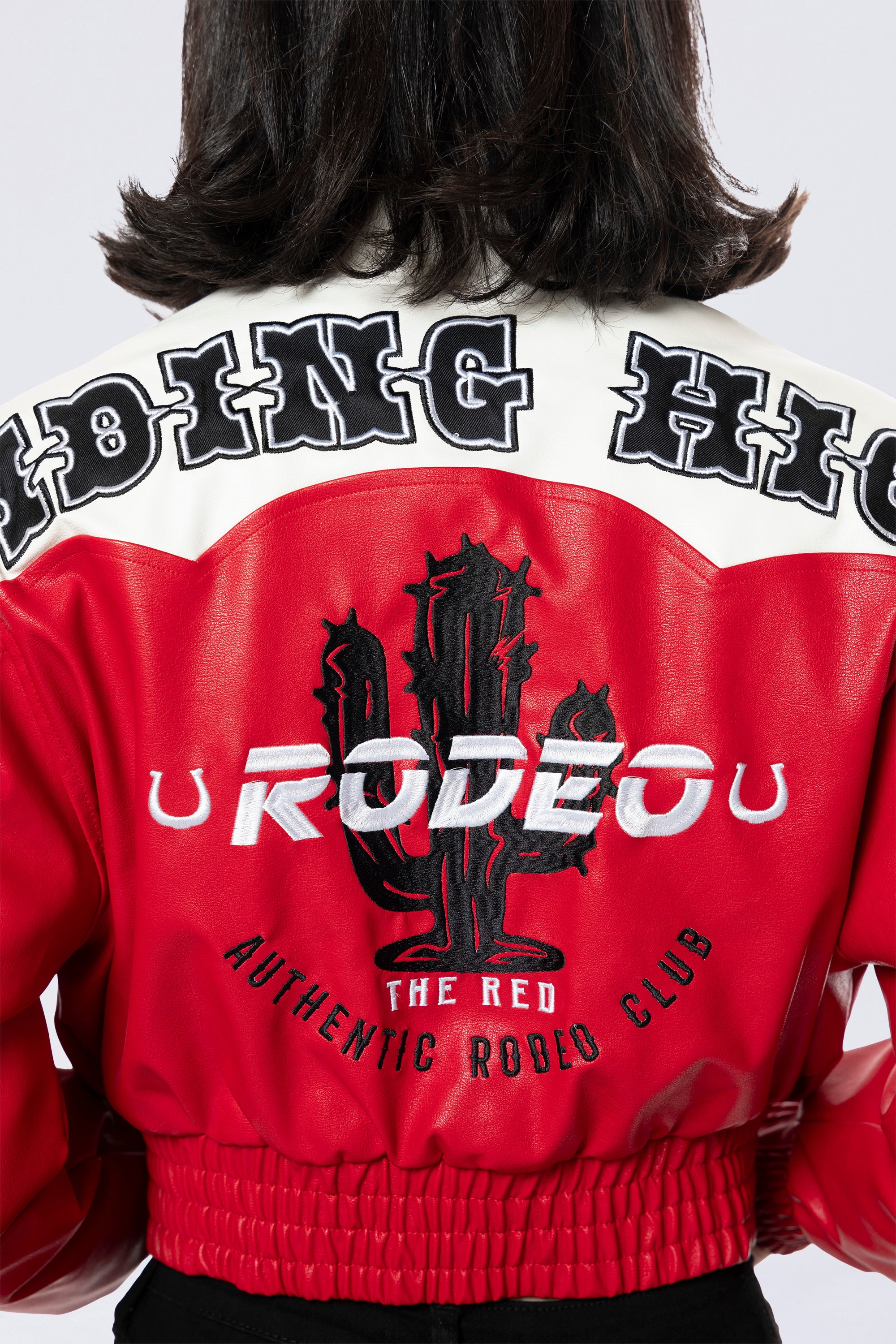 Relaxed Rodeo Cropped Jacket - True Red