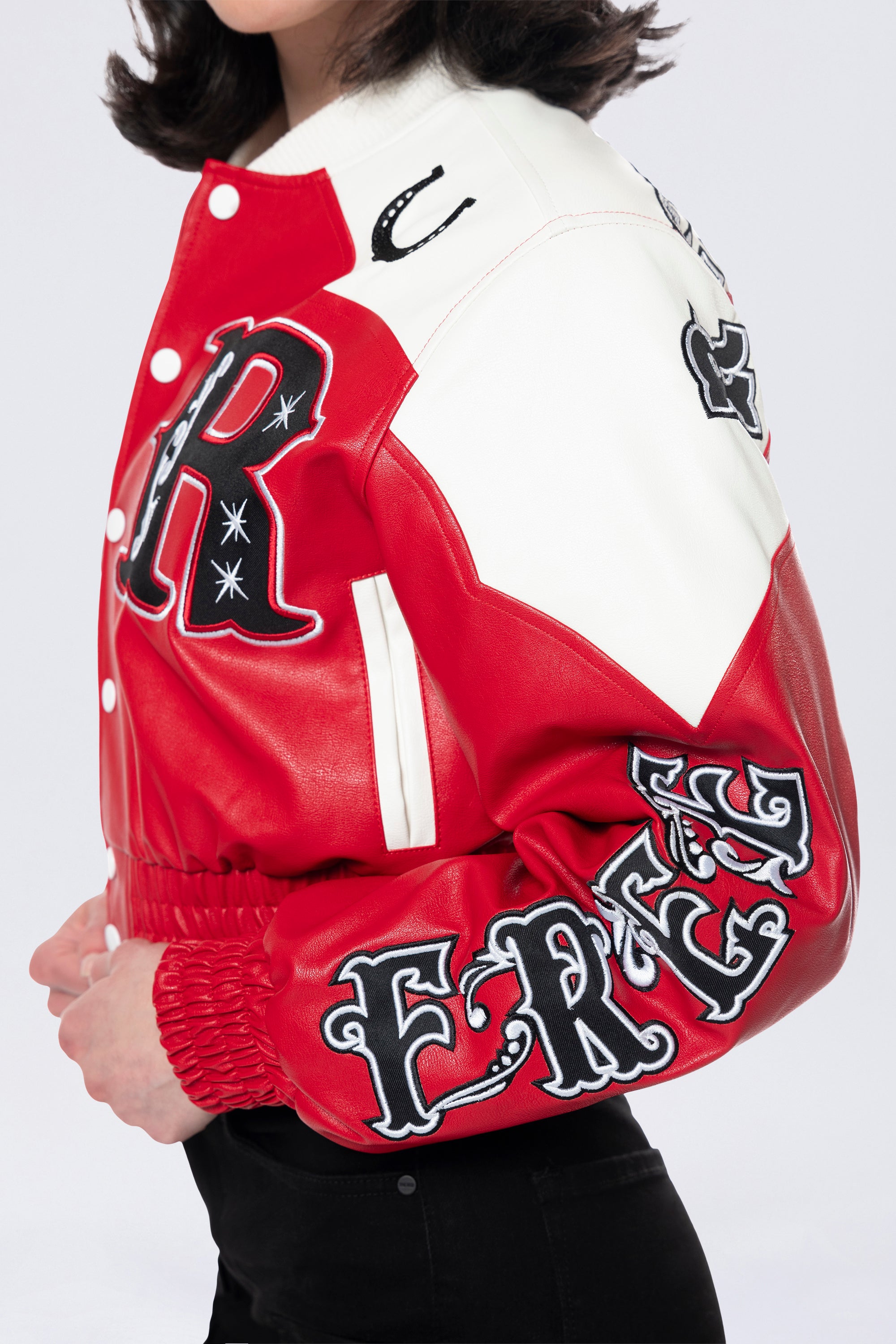 Relaxed Rodeo Cropped Jacket - True Red