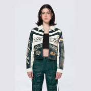Smoke Rise RED Collared Racing Jacket - Oxidized Green