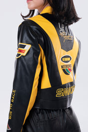 Smoke Rise RED Collared Racing Jacket - Black