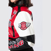 Smoke Rise RED Racing Bomber Jacket - True Red