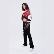 Smoke Rise RED Racing Bomber Jacket - True Red