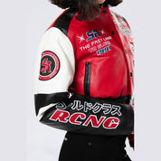 Smoke Rise RED Racing Bomber Jacket - True Red