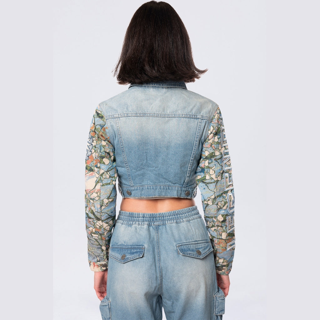 Smoke Rise RED Tapestry Denim Jacket - Seymour Blue