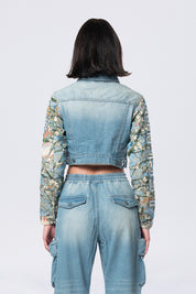 Smoke Rise RED Tapestry Denim Jacket - Seymour Blue