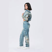 Smoke Rise RED Tapestry Denim Jacket - Seymour Blue