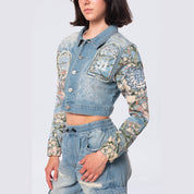 Smoke Rise RED Tapestry Denim Jacket - Seymour Blue