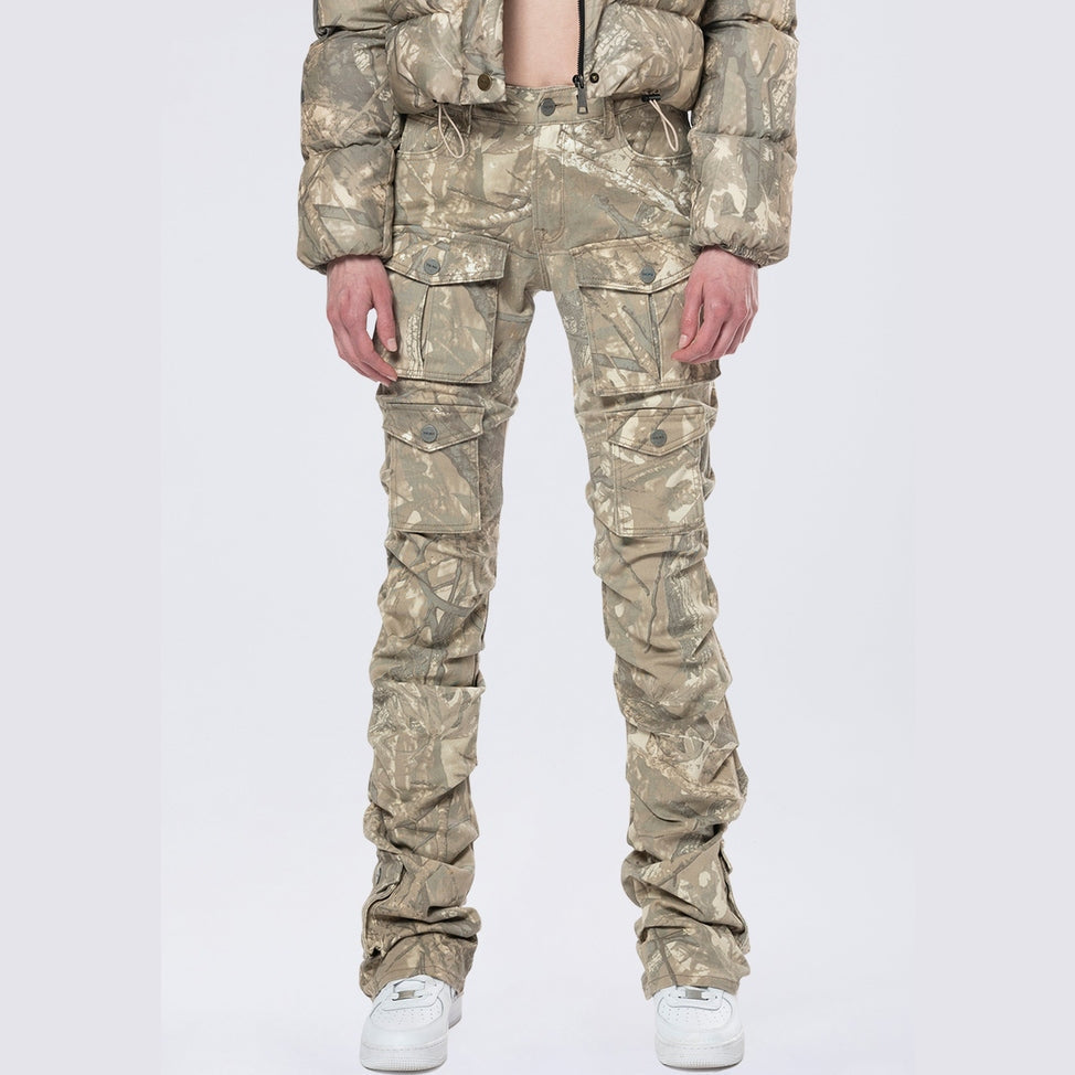 Smoke Rise RED High Rise Stacked Print Twill Pants - Khaki Hunting Camo
