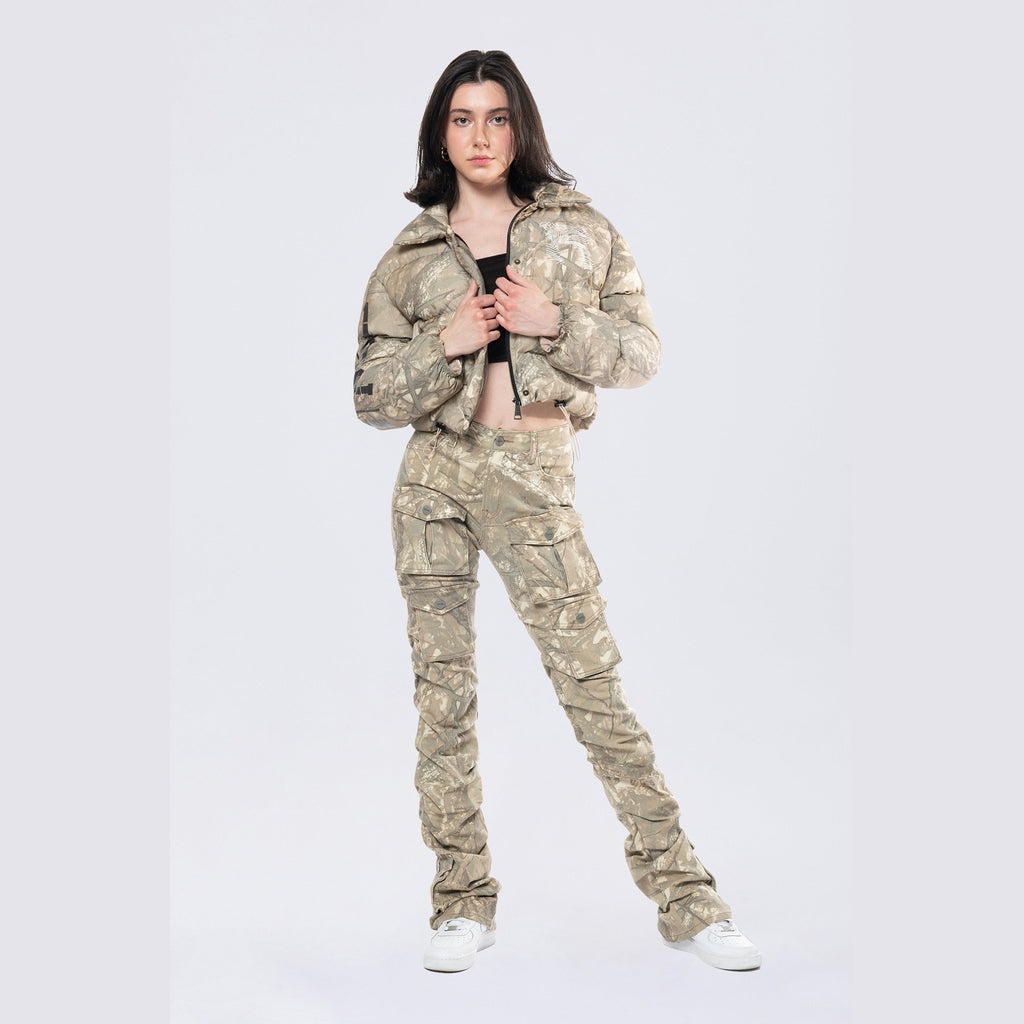 Smoke Rise RED High Rise Stacked Print Twill Pants - Khaki Hunting Camo