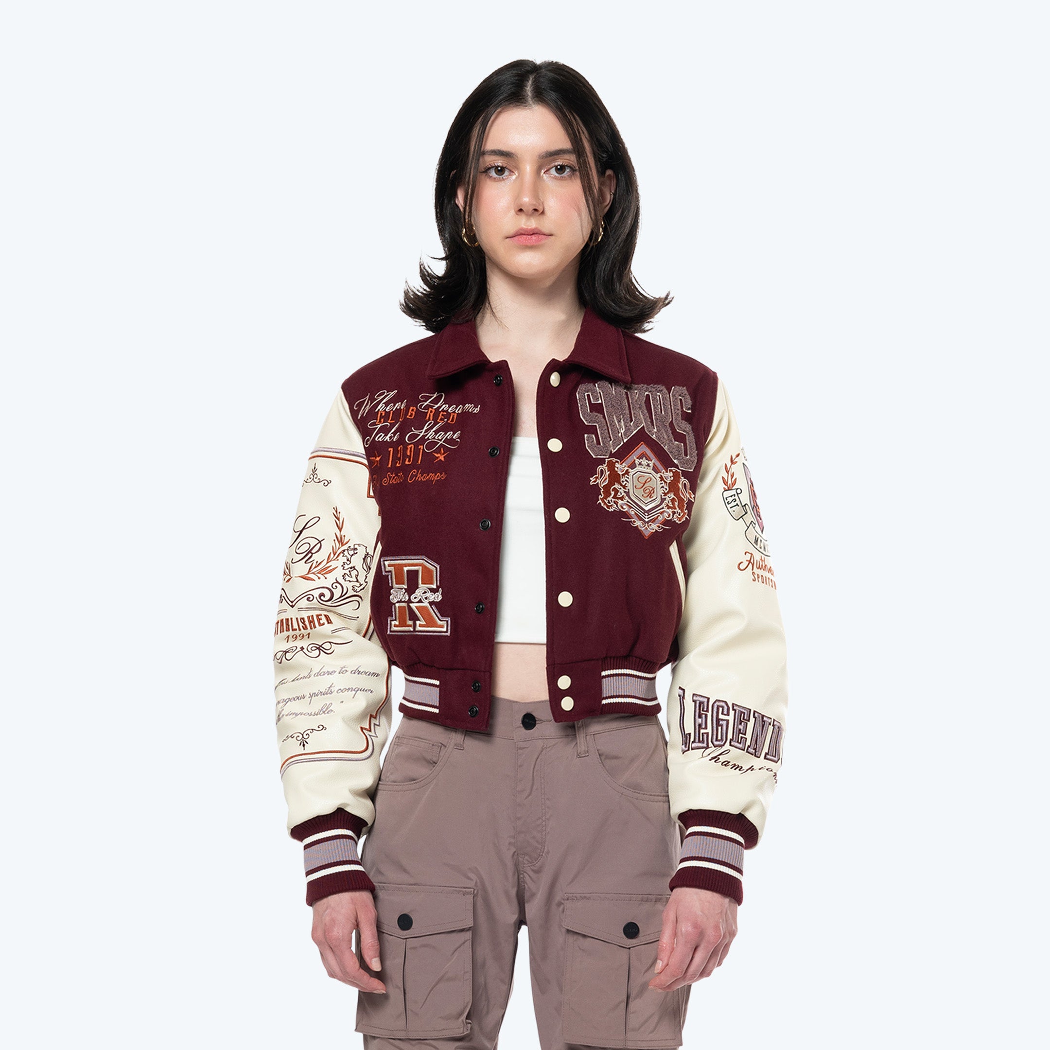 Lionheart Varsity Jacket - Windsor Wine