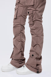 High Rise Stacked Utility Pants - Smokey Mauve