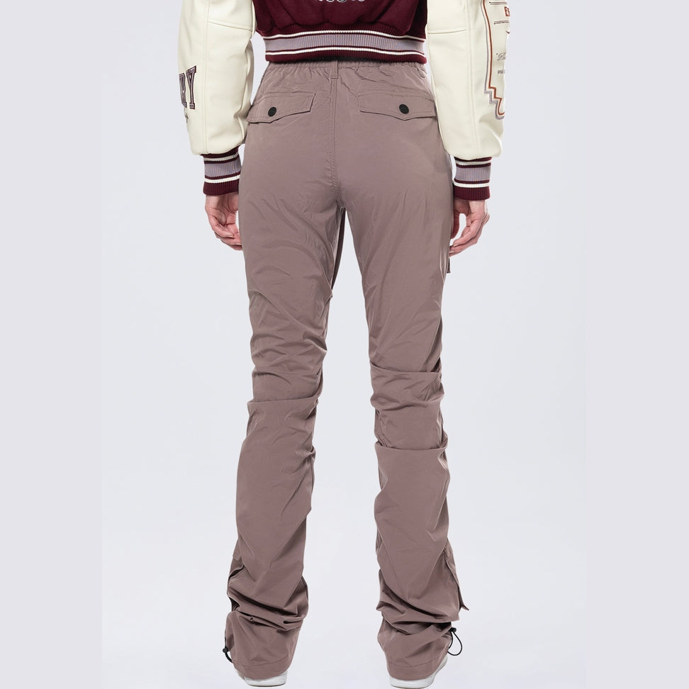 Smoke Rise RED High Rise Stacked Utility Pants - Smokey Mauve
