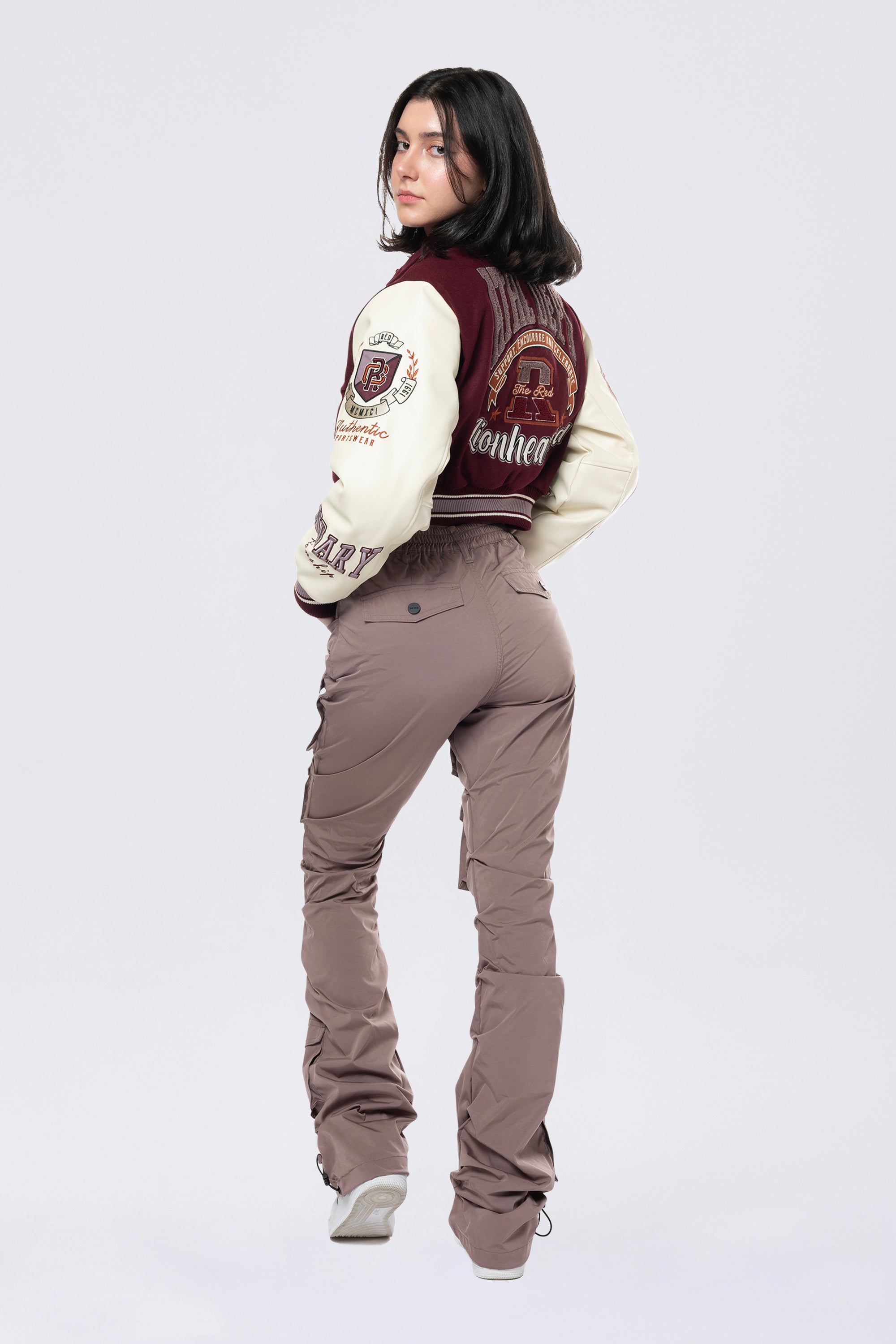 Collared Varsity Jacket - Windsor Wine