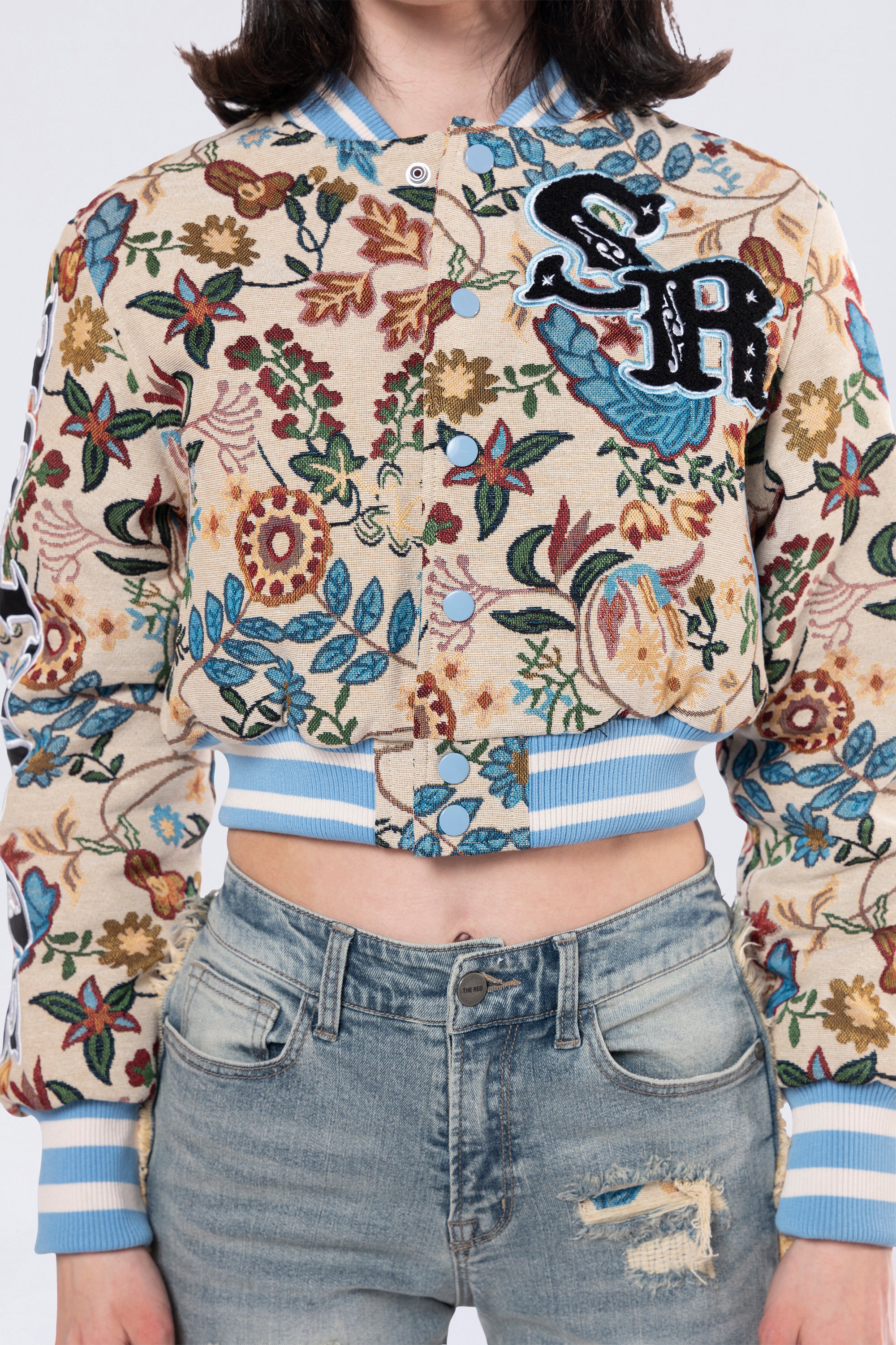 Tapestry Cropped Jacket - Botanic