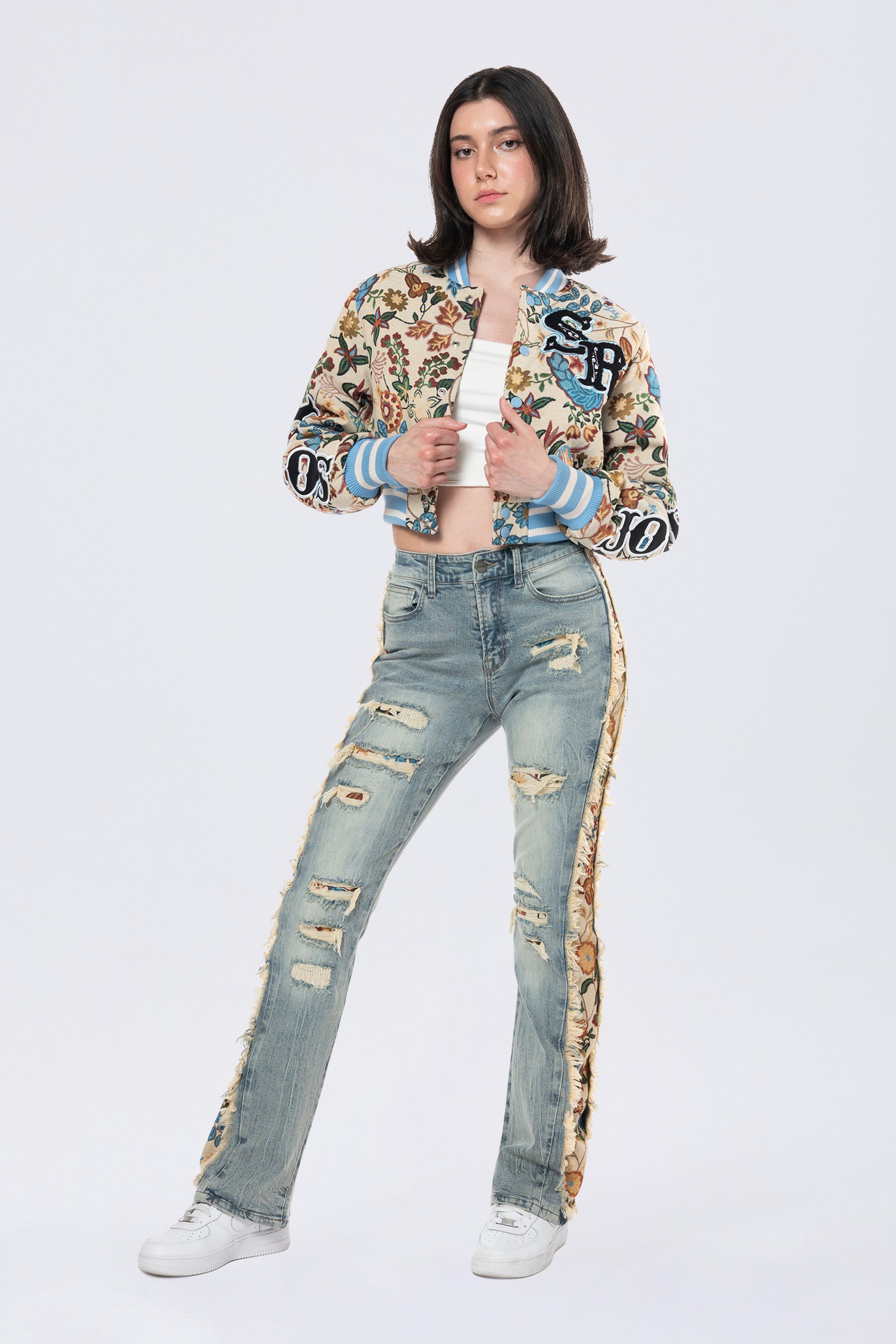 Tapestry Cropped Jacket - Botanic