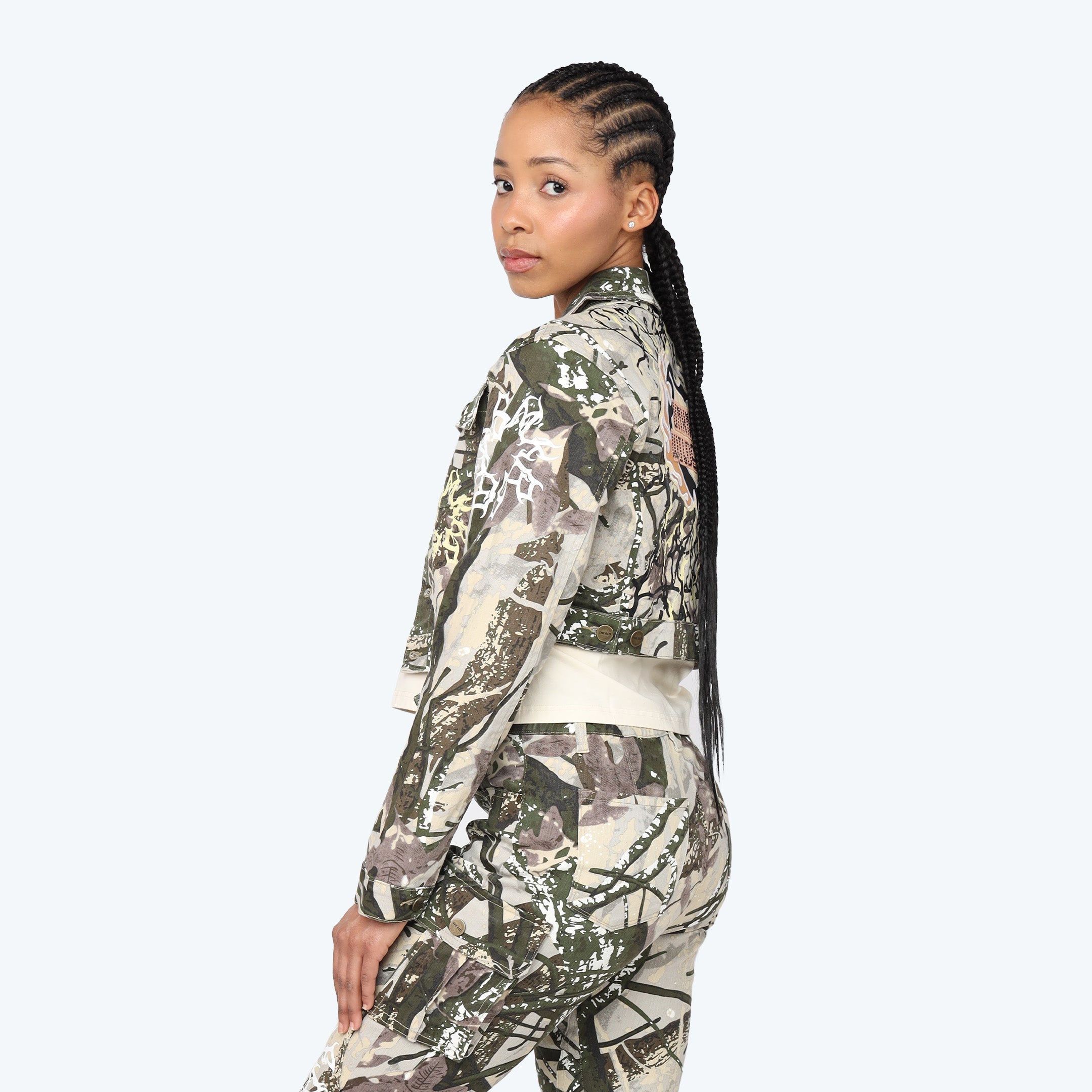 Cropped Dystopia Twill Worker Jacket