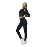Cropped Denim Racing Jacket