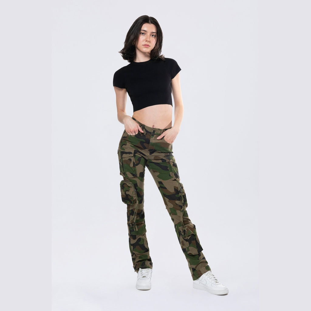 Smoke Rise RED Utility Cargo Pants - Wood Camo