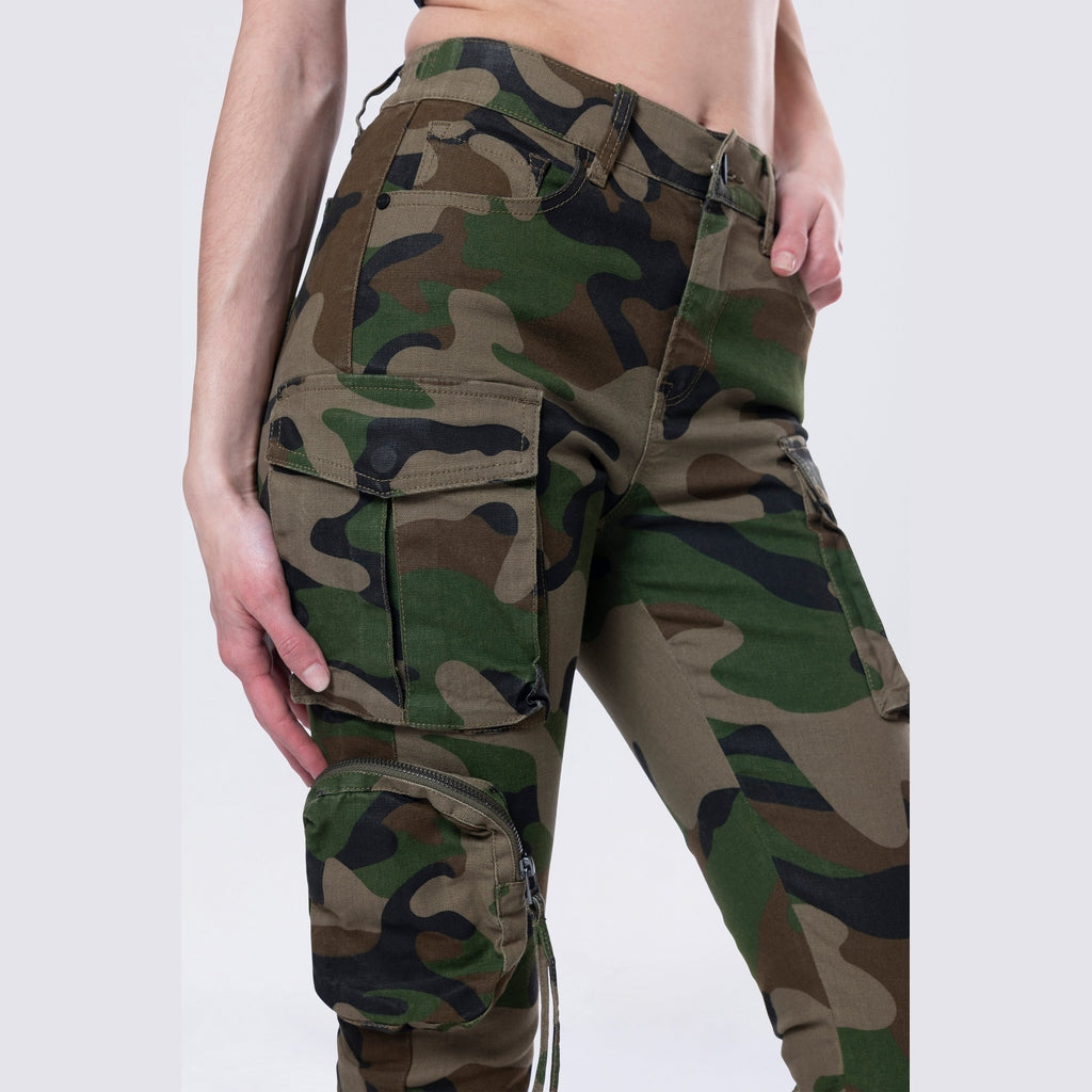 Smoke Rise RED Utility Cargo Pants - Wood Camo