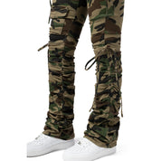 Smoke Rise RED High Rise Strap Bootcut Twill Pants - Wood Camo