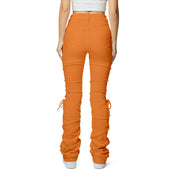 Smoke Rise RED High Rise Strap Bootcut Twill Pants - Apricot Crush