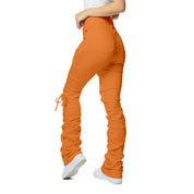 Smoke Rise RED High Rise Strap Bootcut Twill Pants - Apricot Crush