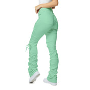 Smoke Rise RED High Rise Strap Bootcut Twill Pants - Mint