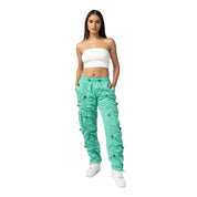 Smoke Rise RED High Rise Multi Bungee Jogger - Jade