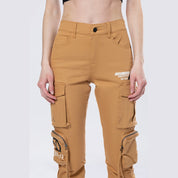 Smoke Rise RED High Rise Stacked Utility Twill Pants - Khaki