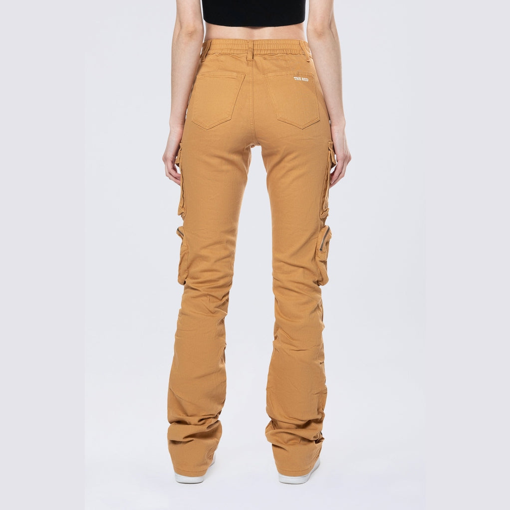 Smoke Rise RED High Rise Stacked Utility Twill Pants - Khaki