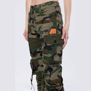 Smoke Rise RED High Rise Stacked Utility Twill Pants - Wood Camo