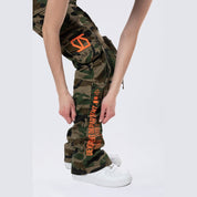 Smoke Rise RED High Rise Stacked Utility Twill Pants - Wood Camo