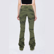 Smoke Rise RED Stacked Pigment Dyed Twill Pants - Clover Green
