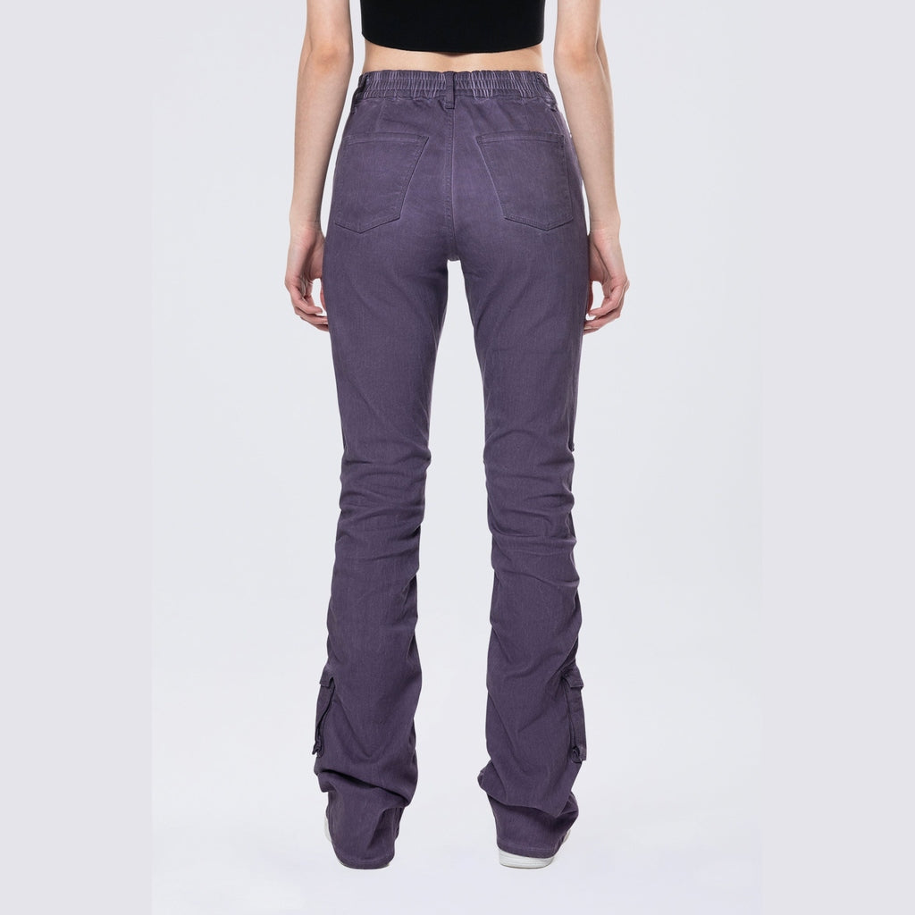 Smoke Rise RED Stacked Pigment Dyed Twill Pants - Purple