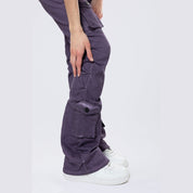 Smoke Rise RED Stacked Pigment Dyed Twill Pants - Purple