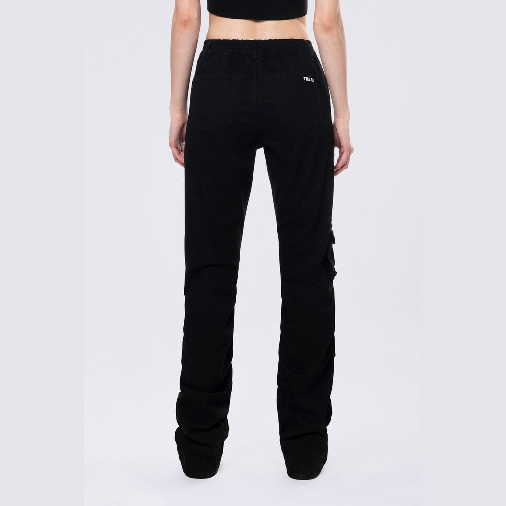 Smoke Rise RED High Rise Stacked Utility Twill Pants - Black
