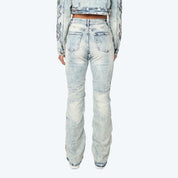 High Rise Bootcut Stacked Tapestry Jeans