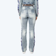 High Rise Bootcut Stacked Mixed Media Jeans