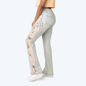 High Rise Bootcut Stacked Side Tapestry Jeans