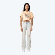 High Rise Bootcut Stacked Side Tapestry Jeans