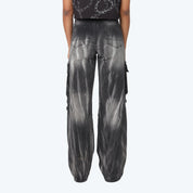 High Rise Wide Leg Multi Pocket Jeans